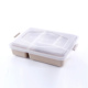 ộp cơm giữ nhiệt inox 304 Lúa mì rơm hộp cơm trưa hộp lưu trữ hộp bốn lưới tách lò vi sóng sinh viên hộp ăn trưa vuông Nhật Bản kín hộp - Hộp cơm điện sưởi ấm hộp cơm cắm điện hẹn giờ