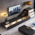 Bàn cà phê đá cẩm thạch nhập khẩu bàn ghế tivi kết hợp ánh sáng sang trọng hiện đại tối giản phòng khách tối giản tủ đồ nội thất - Bộ đồ nội thất