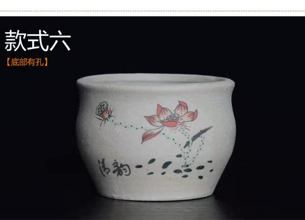 Hoa chậu gốm thịt đơn giản đồ đá văn phòng nhà máy tính để bàn đơn giản hoa màu xanh lá cây hoa thịt chậu hoa bình - Vase / Bồn hoa & Kệ bình trồng cây thủy sinh