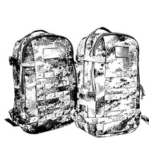 Outdoor Camouflate Backpack Camping Mountaineering Admission Training Bag Portable Oxford Cloth Double Shoulder Bag Wear-proof Tool Job Package