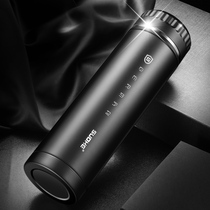 Large capacity thermos cup mens business 304 stainless steel straight body gift water Cup portable custom lettering logo