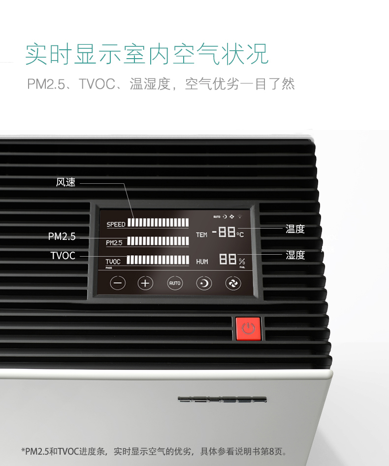 Thân thiện với máy lọc không khí thông minh T68 bổ sung cho formaldehyd nhà mới phòng ngủ văn phòng để hút khói PM2.5 máy lọc không khí oto