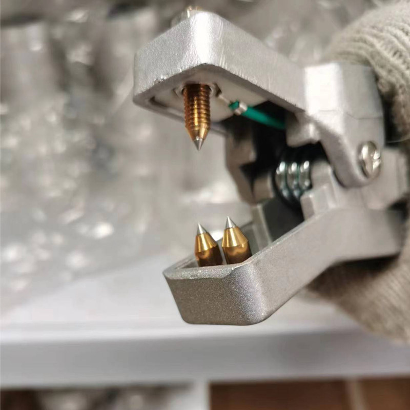Aluminum electrostatic clip three copper needle stainless steel broken paint needle aluminum clip in addition to static electricity explosion-proof clip conductive static crocodile clip