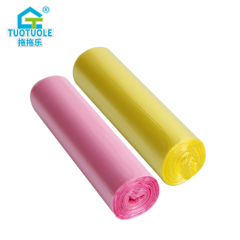 Drag drag music 2 rolls thickened garbage bag new material color kitchen powder room household plastic bag medium large 55*45cm