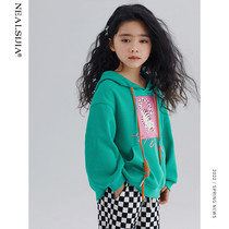 Girls sweatshirt 2022 new spring and autumn CUHK children childrens clothing relaxed girl foreign air mesh red long sleeve spring clothing blouses