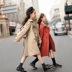 Nielse cô gái áo gió 2020 mùa xuân và mùa thu mới váy áo khoác gió Anh mặc trẻ em không khí trung dài dành cho trẻ em lớn của 