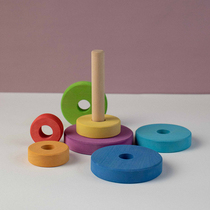 AVDAR TOYS rainbow macaroons Tower Children Baby wooden puzzle building blocks