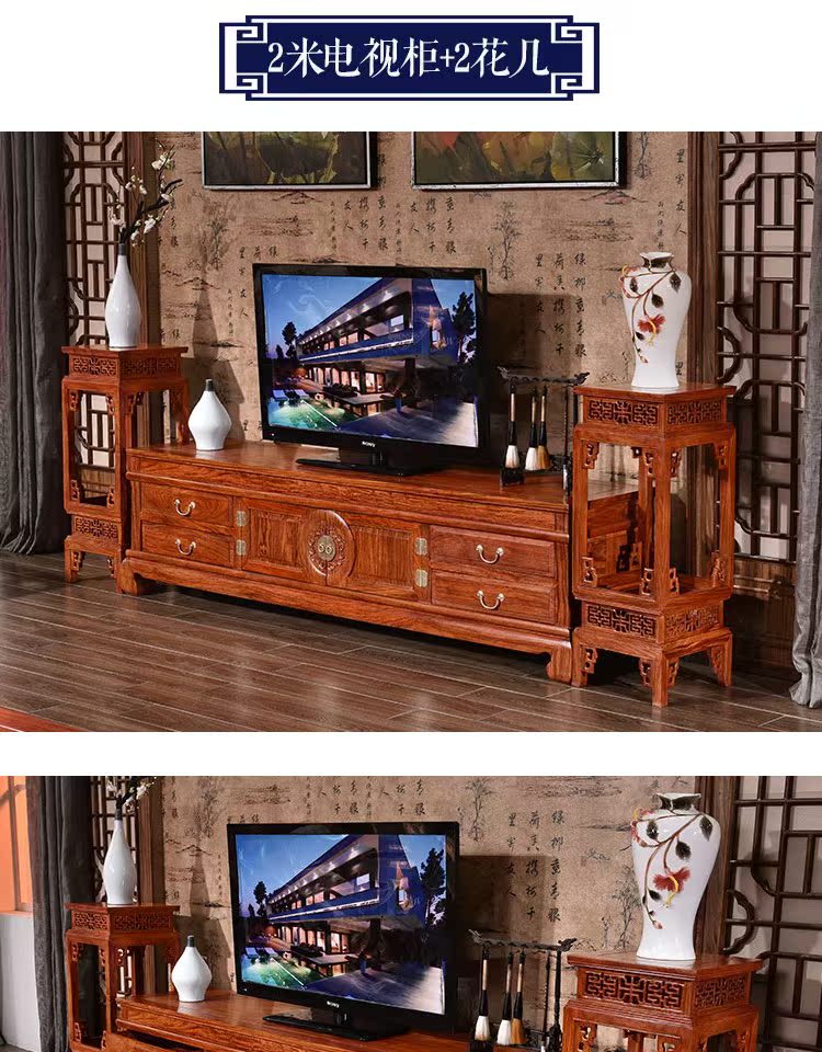 Gỗ gụ góc sofa TV phòng khách gỗ gụ bàn điều khiển tủ bàn ăn và ghế kết hợp gỗ hồng mộc tủ giày nội thất phòng ngủ hiện đại