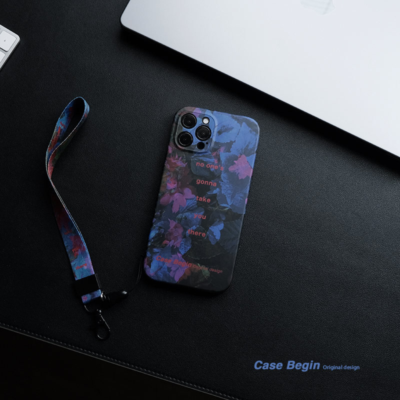 Purple flower is suitable for Apple 12Promax mobile phone case 14 11 8p soft shell Xs protective cover NOVA6 all-inclusive 13