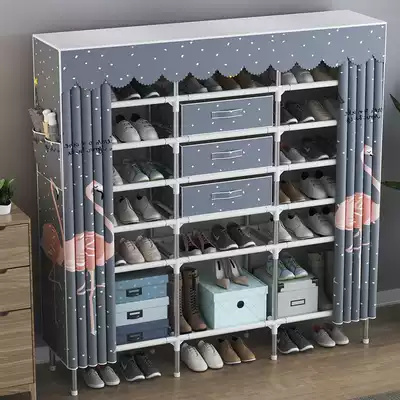 Simple shoe rack multi-layer dust-proof household indoor good-looking economical large-capacity shoe cabinet storage artifact put at the door