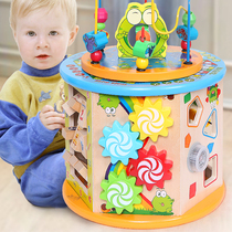 Children around jewelry box toys 0 - 1 - 2 - 3 week old baby puzzle boy infant intellectual string bead girl