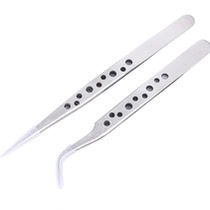 Tweezers with hard stainless steel tweezers Electronic Tweezers Tip tip Curved tip Thickened Nine-hole tweezers