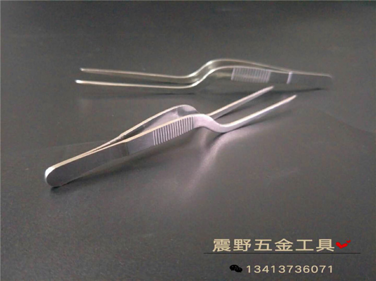 Gun-type stainless steel gun-shaped tweezers with tweezers ear-like clip water grass