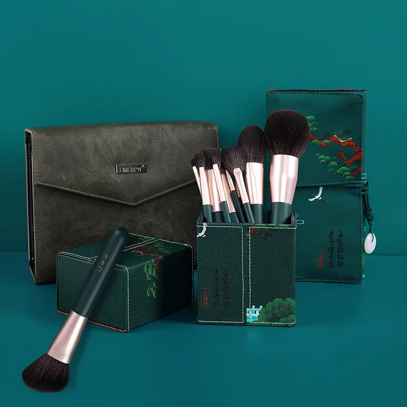 Brush, set, foundation, 14 pieces, for beginners
