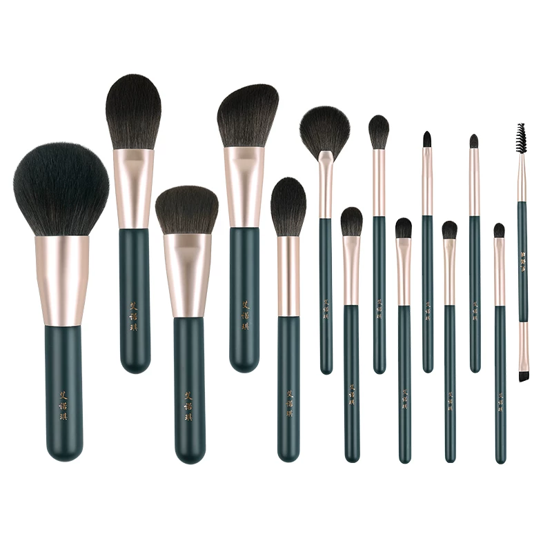 Brush, set, foundation, 14 pieces, for beginners