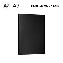 Liangshan Inset information book Simple black and white flip folder A4 folder Document book A3 album Storage book 8k poster collection book Cutting folder Sheet music folder Certificate certificate collection book