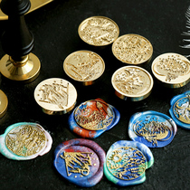 Fire Lacquer Seal Materia Beauty Mountain Fire Lacquer Zhangzhang Please Post Seal Wax Fire Lacquer Printed Mountain Peak Wax Seal Bronze Head Hand Bill Seal