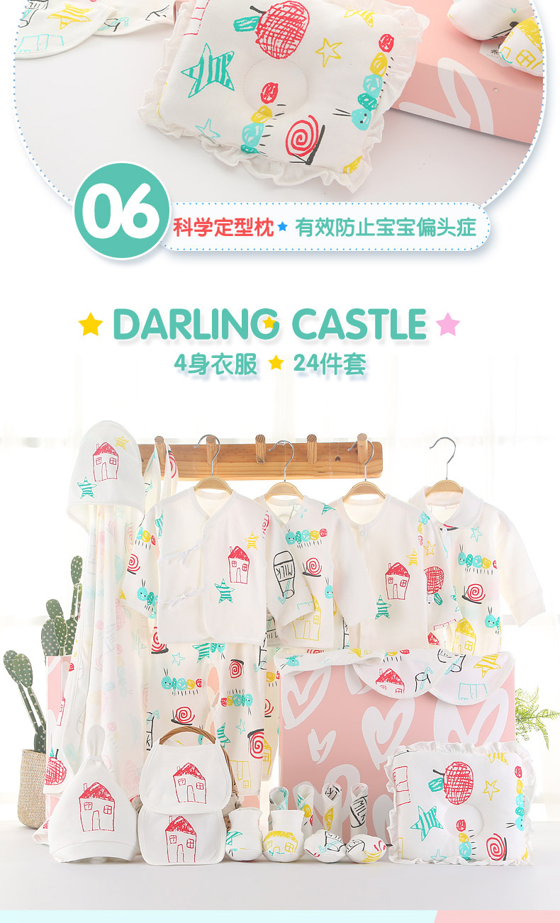 Bộ quà tặng sơ sinh cho bé quần áo cotton mùa xuân và mùa thu đông 0-3 tháng 6 Đồ sơ sinh cho bé sơ sinh đồ em bé sơ sinh