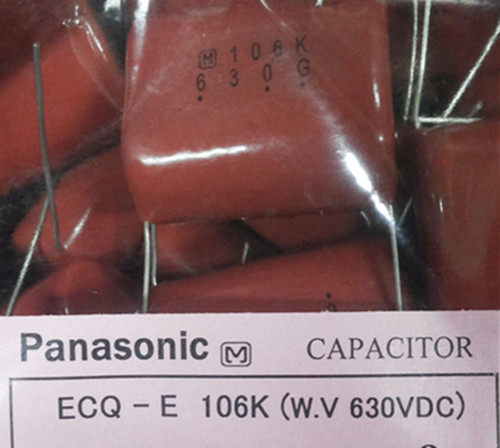 Panasonic CBB film capacitor 106J K 10UF 630V P32MM
