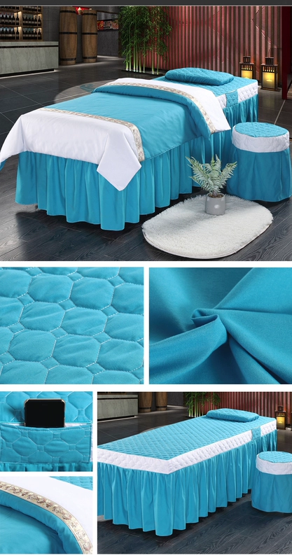 pháp trị liệu massage Beauty bedspread bedspread Hàn Quốc gia đình bốn gia đình châu Âu bốn có thể in logo dầu gội bedspread in - Trang bị tấm ga spa