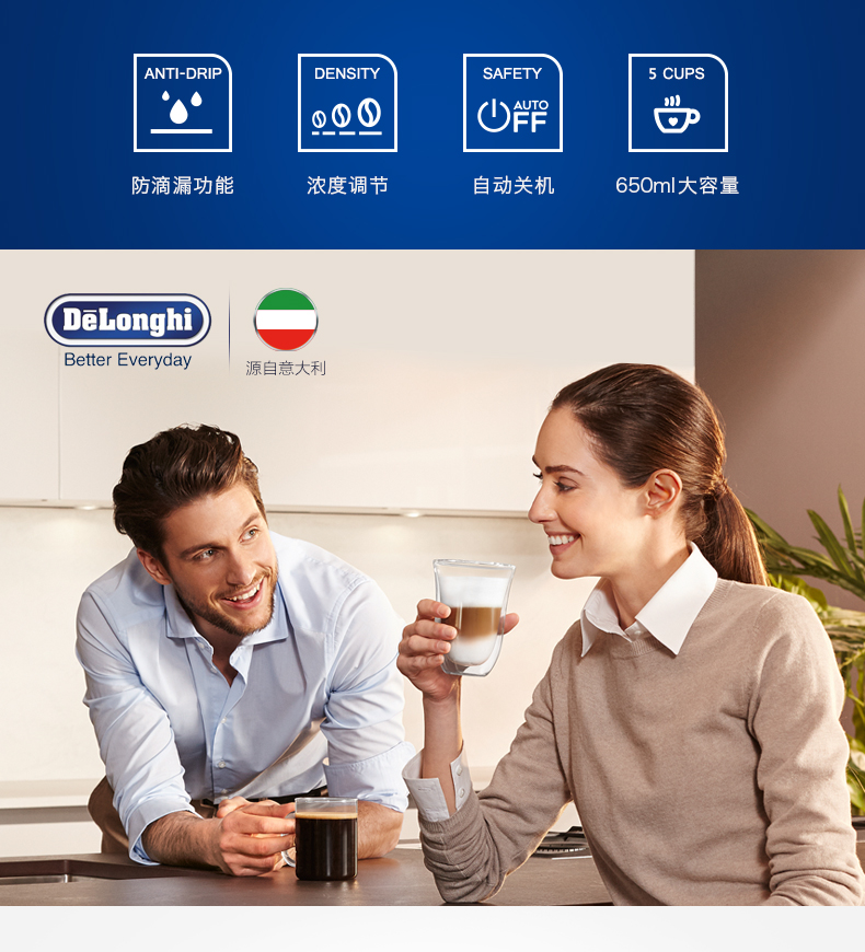 máy pha cà phê gaggia Máy pha cà phê Delonghi / Delong ICM14011 nhỏ nhà bán nhỏ giọt tự động Bộ lọc cà phê Mỹ - Máy pha cà phê máy pha cà phê mini