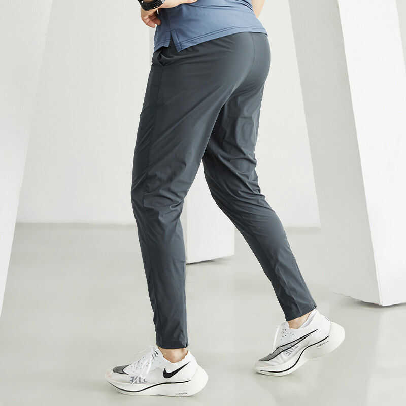 Ice Silk Quick-Drying Sports Fitness Pants for Men, Thin Elastic Slim-Fit Running Pants, Summer Breathable Training Quick-Drying Pants, Trendy