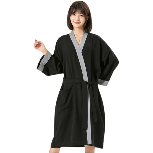 美发客袍理发店客服围布发廊专用美容院潮高档专业剪发和服染发衣