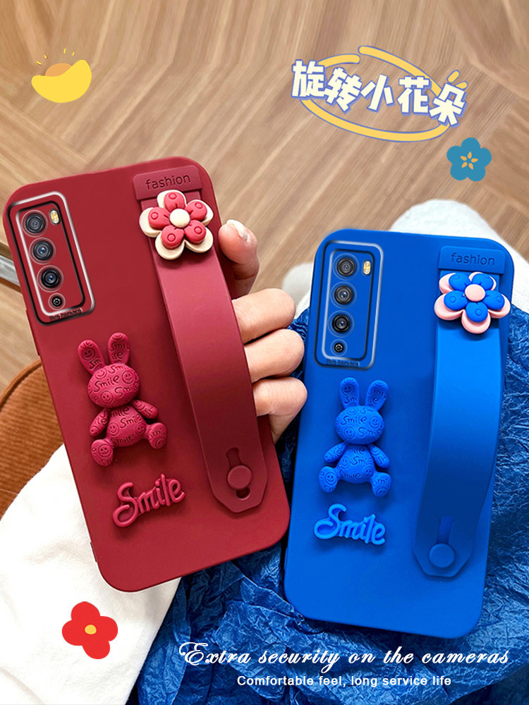 Huawei enjoyed 20pro mobile phone protection shell woman Klein blue bestseller Protective Sleeve Small Rabbit Solid Paparazzi 20pro Swivel Flowers Ultra Slim Z Anti-Fall Nets Red wrist brace pro pro new lovers z