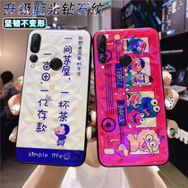 Huawei nova4 mobile phone shell nova4 blue glass net red Tide brand all-inclusive anti-drop nova4 protective cover VCE-AL00 female silicone mirror creative male cartoon diamond pattern new product