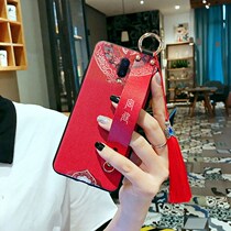 oppor17 Mobile Phone Shell Silicone China Wind Mesh Red Oppo R17 Protective Sleeve Anti-Fall Personality Frosted Full Bag Side Softshell Country Tide Wristband oppor17 Creative Bracket Flow Su Hang