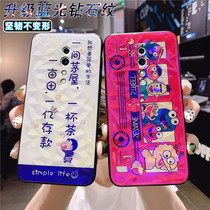 opporenoz mobile phone shell opporenoz blue light glass net Red Tide brand all-inclusive anti-drop RENOZ protective cover female silicone mirror renoz creative mens lifting cartoon drill