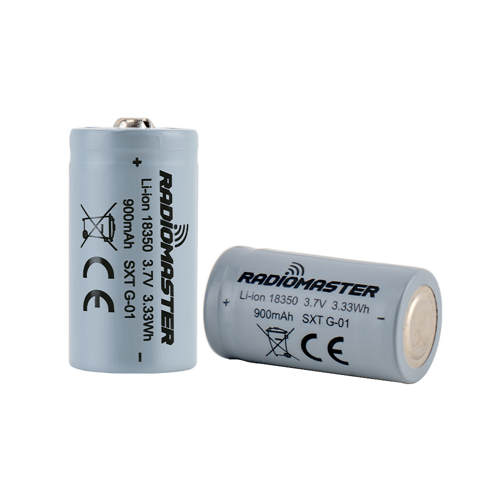 【RadioMaster】18350兩節鋰電池3.7V 900Mah ZORRO遙控器專用鋰電池 兩入