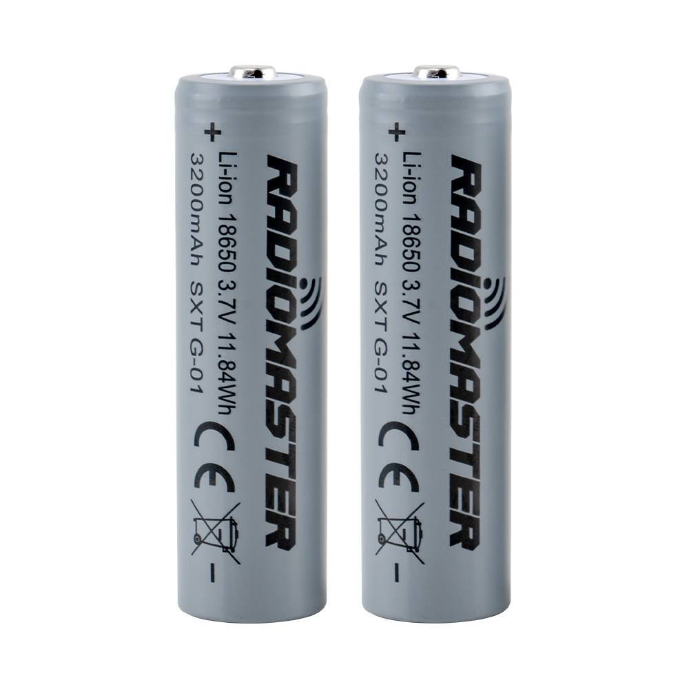 【RadioMaster】18650 3200mAh 3.7V 電池 2 顆｜TX16S／Boxer／TX12／Pocket／MT12