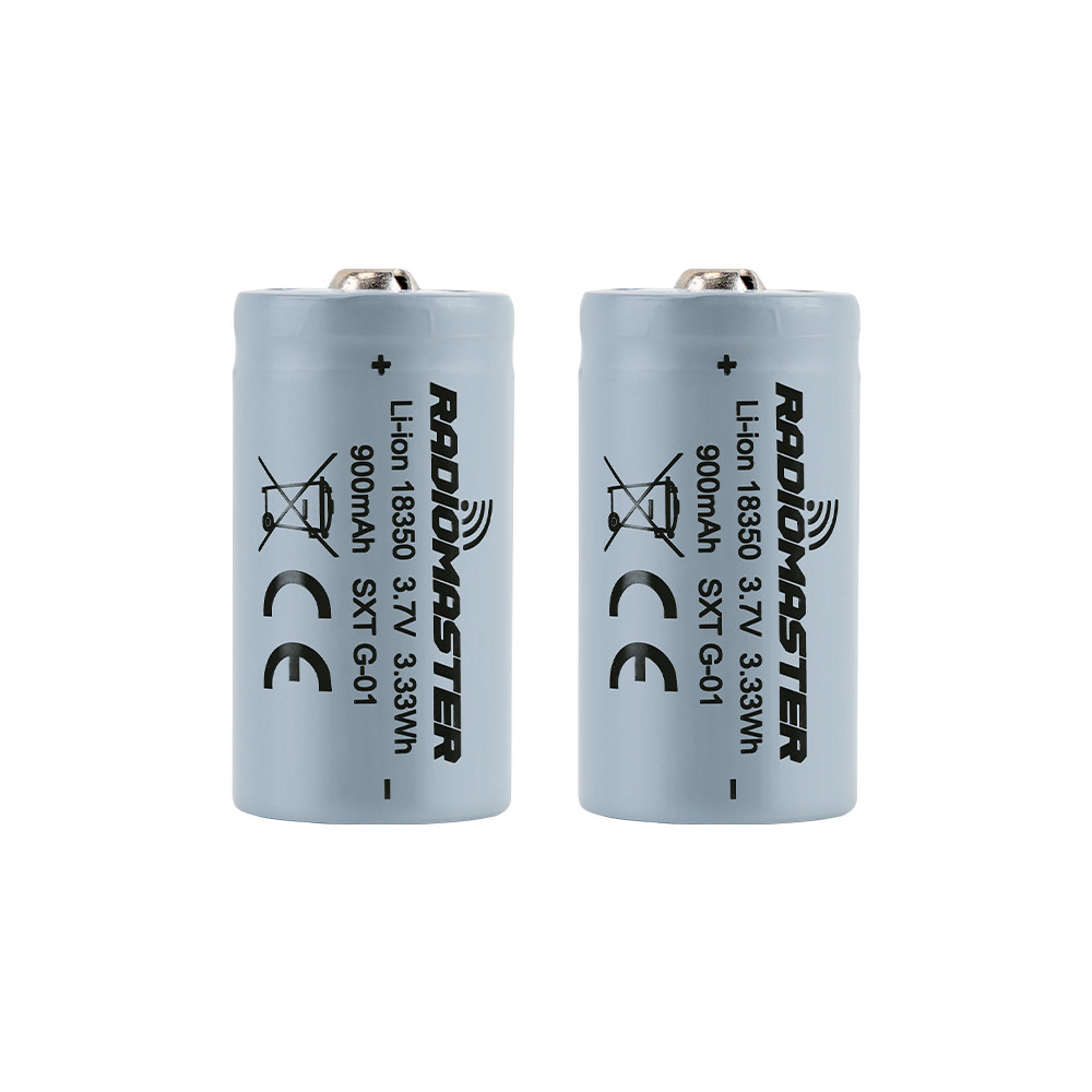 【RadioMaster】18350兩節鋰電池3.7V 900Mah ZORRO遙控器專用鋰電池 兩入