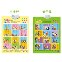 Crystal double-sided early sound wall charts baby music for children english pinyin poetry-character rules pronunciation