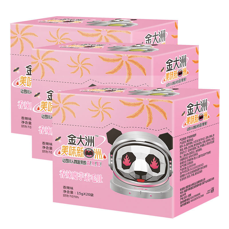 Golden Continent is not afraid of fat konjac 300g * 3 boxes of savory spicy casual net red small snacks spicy and spicy snacks