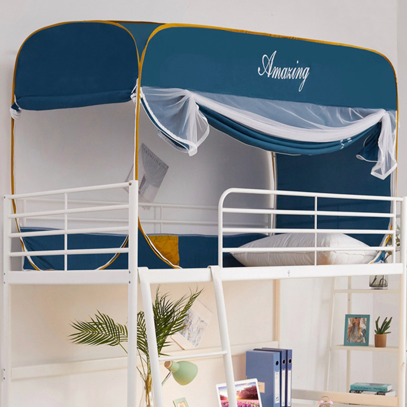 Free installation of mosquito nets Students Dormitory Bunk Beds Universal Strong Shading Bed Curtain One-piece Twin Beds Mongolia Bag Tent