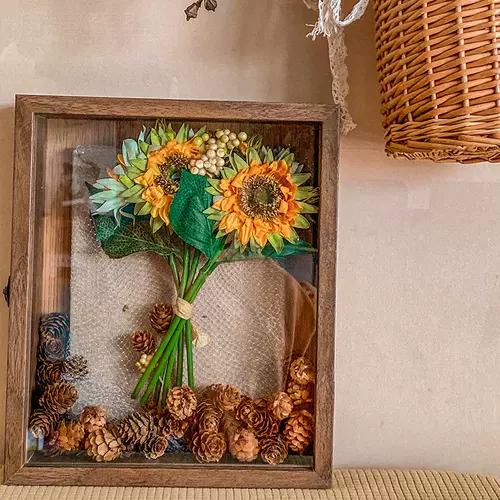 6,5см украшает коробку для хранения высушенная цветочная фоторамка фоторамка