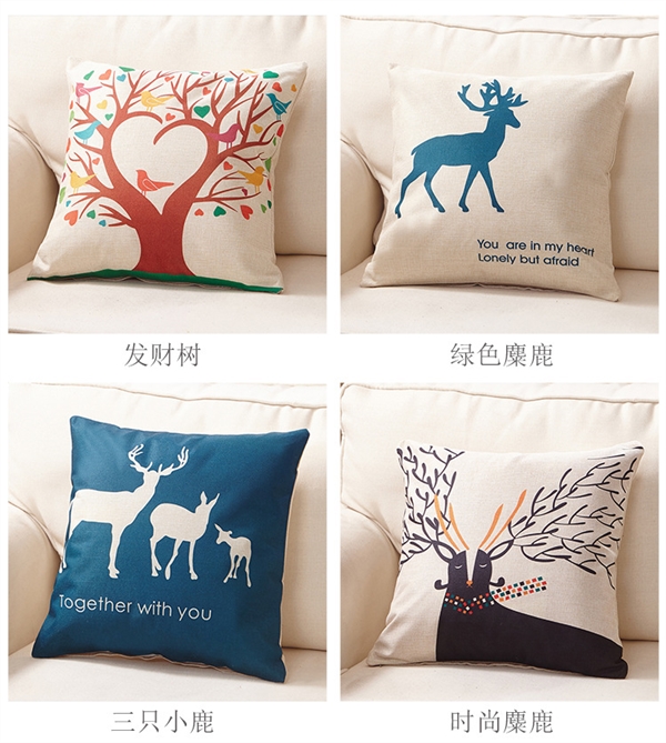 Bắc Âu cotton và vải lanh gối phòng khách sofa đệm bao gồm tựa lưng xe ghế văn phòng lớn thắt lưng gối gối lõi Gối hình thú cho bé