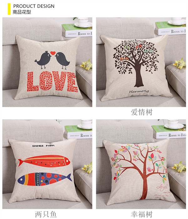 Bắc Âu cotton và vải lanh gối phòng khách sofa đệm bao gồm tựa lưng xe ghế văn phòng lớn thắt lưng gối gối lõi Gối hình thú cho bé