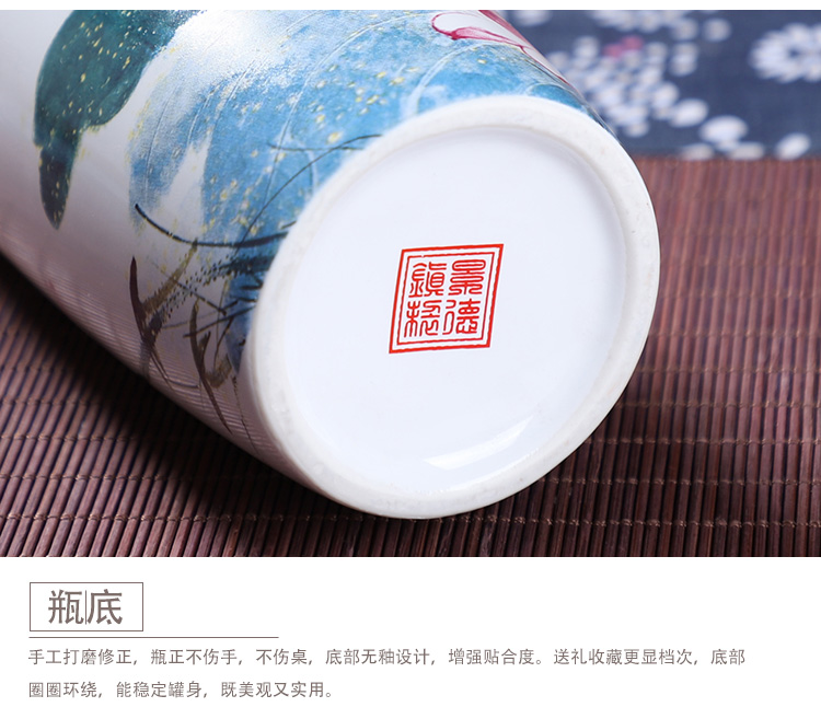 The Empty bottles of jingdezhen ceramic household seal belt box gift Chinese style restoring ancient ways liquor pot lotus 1 catty