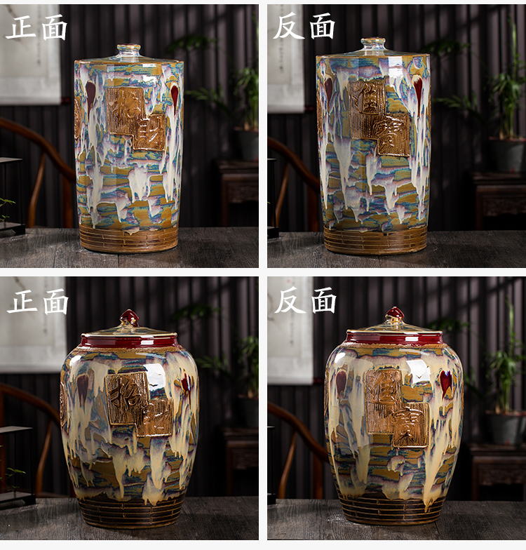 Ricer box barrel jingdezhen ceramic household with cover (50 kg/pack tank caddy fixings sealed as cans