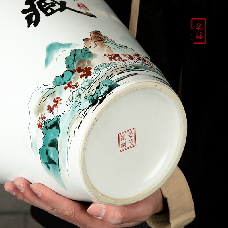 An empty bottle of jingdezhen ceramic 1/2/3/5/10 kg pack household seal pot of Chinese liquor jugs of wine jars