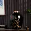 Wine jar household seal Jingdezhen ceramics 5 10 pounds of plum orchid bamboo chrysanthemum carved wine jug bubble wine jar empty wine bottle