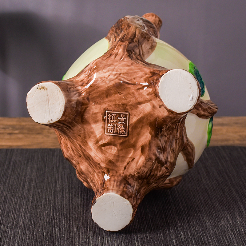 Empty wine bottle furnishing articles of jingdezhen ceramic peach hip 1/5/10 jin creative process good wine