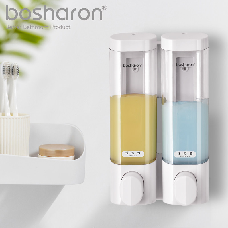 Free Punching Triple Head Soap Liquid MAKEUP ROOM WALL-MOUNTED HAND WASH LIQUID BOX HOTEL DOUBLE HEAD SHAMPOO BODY WASH WATER BODY BATH LOTION BOX BOTTLE