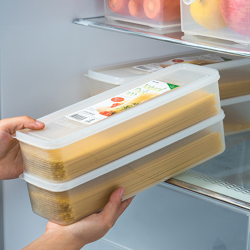 Japan Imported Noodle Box Italian Noodle Hollow Face Containing box Refrigerator Rectangular Crisper sealed finishing storage box