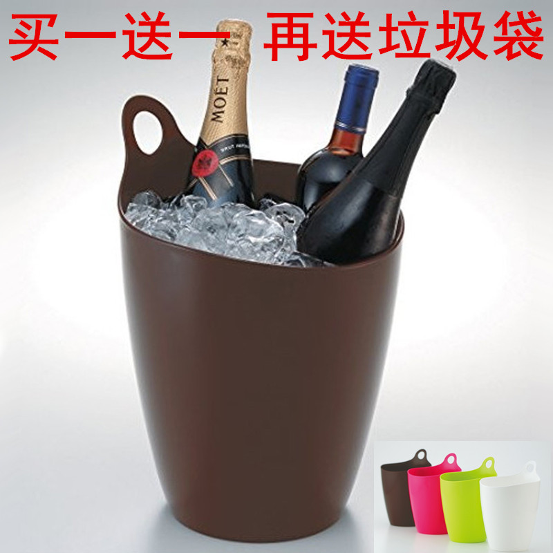 Buy one get one free Japan imported plastic simple can be hung sorting trash can sundries storage bucket storage bucket 9L