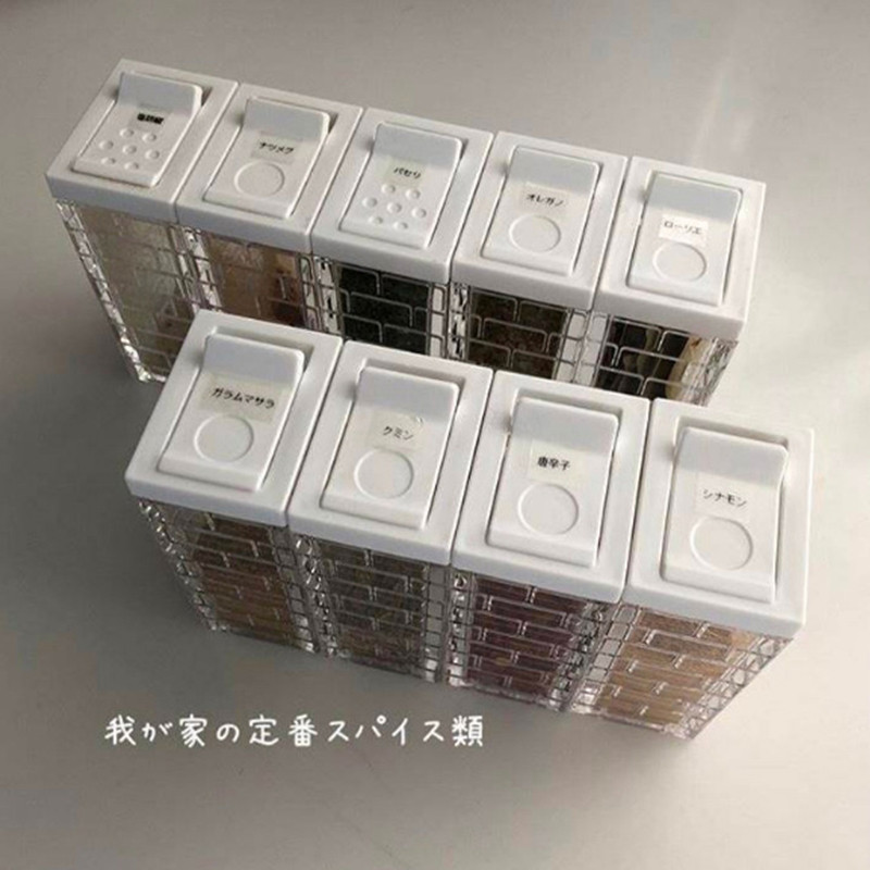 Japan Import Spreader Bottle Sauce Bottle Seasoned Jar Transparent Mini Spice Case Single Hole Porous material box Powder box