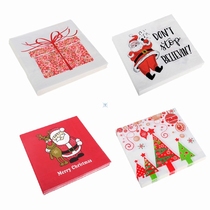 20pcs Christmas Napkin Santa Claus Tree Snowflake Paper